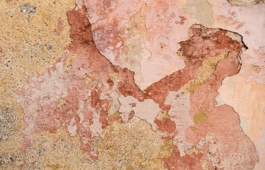 Papier Peint photo Vieux mur texturé sale Fissure dans le mur de béton. Abstrait pour la conception
