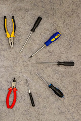 background part set set screwdriver plastic pair nippers for gray base hand tools repair assembly furniture