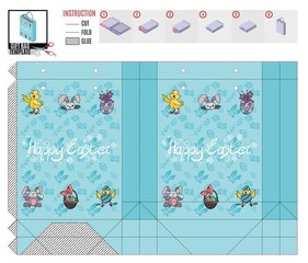 illustration of a pattern on a print package for easter