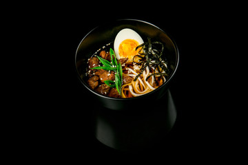 Algae and beef soup. Japanese food