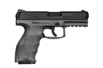 black gun pistol isolated on white