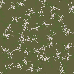 Swamp camouflage of various shades of green, brown and beige colors