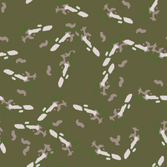 Swamp camouflage of various shades of green, brown and beige colors
