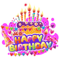 Happiness Birth day sticker