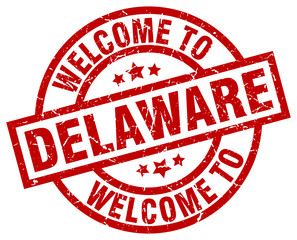 welcome to Delaware red stamp