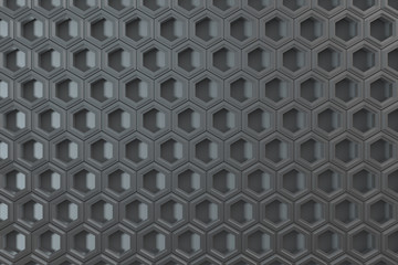 3d rendering, dark hexagonal background, sci-fi background