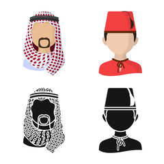 Isolated object of imitator and resident icon. Collection of imitator and culture stock vector illustration.