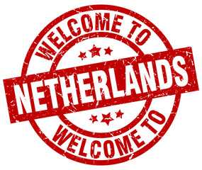 welcome to Netherlands red stamp