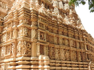 Jain temples in Khajuraho. Eastern group of Khajuraho temples, Madhya Pradesh, India