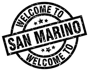 welcome to San Marino black stamp