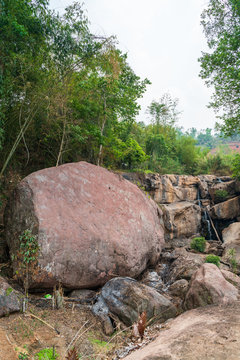 Gigantic stone in forest from Thailand