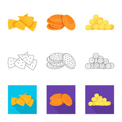 Vector illustration of Oktoberfest and bar sign. Collection of Oktoberfest and cooking stock symbol for web.