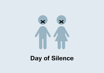 Day of Silence vector. Gay and lesbian rights. Protest against homophobia. Important day