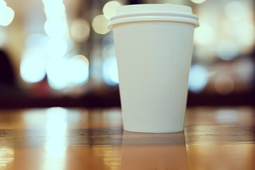 take away coffee cup empty blank copy space for your design text or banner of brand