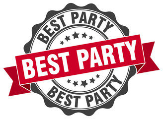 Obraz premium best party stamp. sign. seal