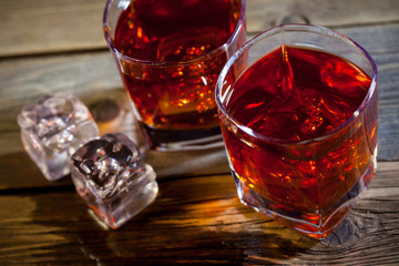 good old whiskey with ice