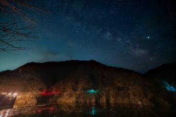 秩父湖　二瀬ダムの星空