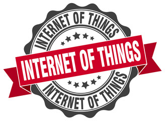 Obraz premium internet of things stamp. sign. seal