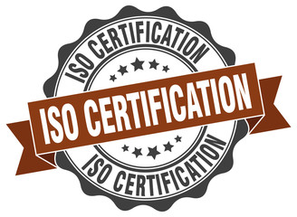 iso certification stamp. sign. seal