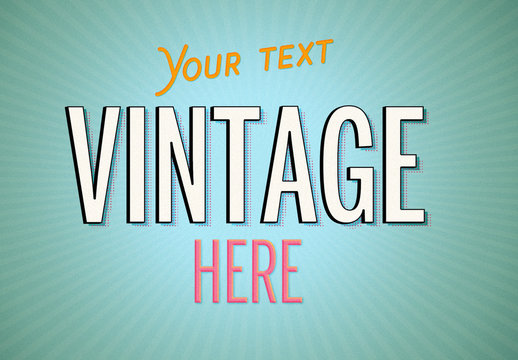 Vintage Pop Art Text Effect