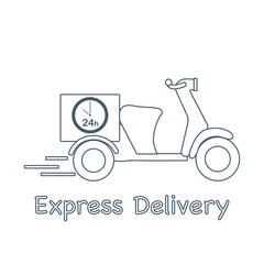 Delivery motorbike. Fast and convenient shipping.