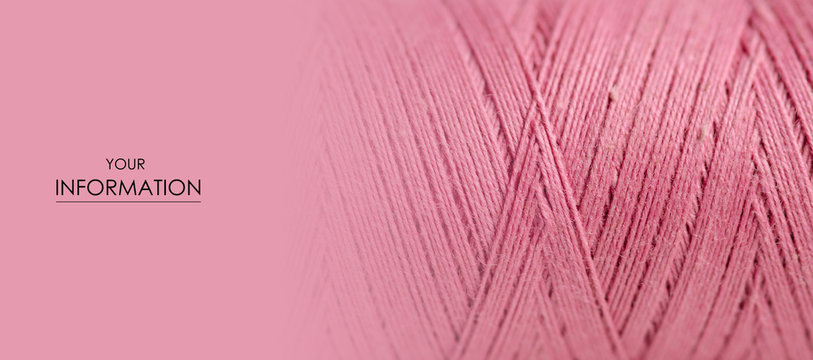 Pink thread macro background clothing sewing material pattern