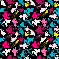 abstract seamless color pattern in graffiti style for your design