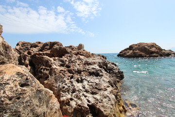 photo sea stones background summer vacation trip