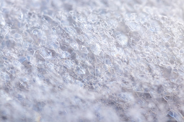 The structure of the bubbles of foam from shampoo or cleaning agent
