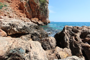 photo sea stones background summer vacation trip