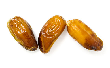 Fototapeta premium dried dates on a white background