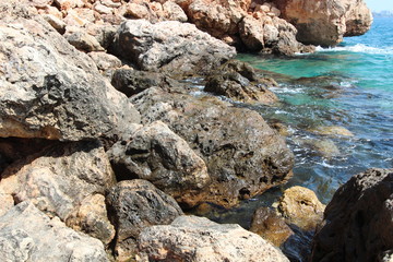 photo sea stones background summer vacation trip