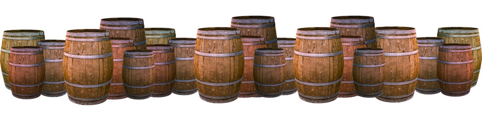 Fototapeta premium oak barrel large wine old aging wine port wine giving flavor tra