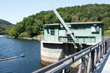 Dam in a lake