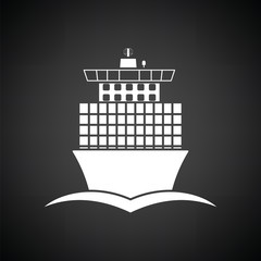 Container ship icon front view