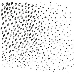 Hand drawn doodle black and white dots background