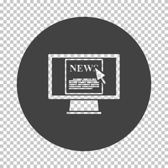 Monitor with news icon