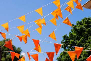 orange flags - Powered by Adobe