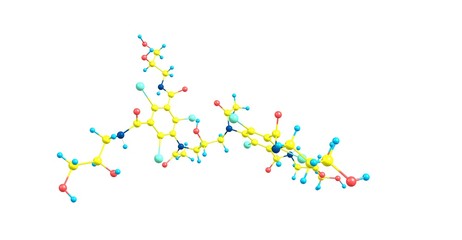 Iodixanol molecular structure isolated on white