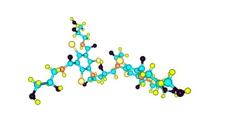 Iodixanol molecular structure isolated on white