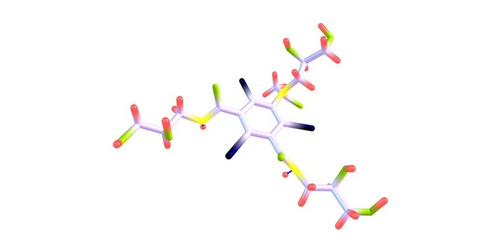 Iohexol Molecular Structure Isolated On White