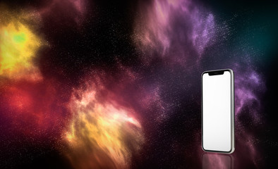 Smartphone mockup design. Modern smartphone abstract backgrounds. Wallpaper design.