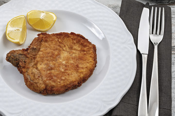 cotoletta alla milanese da sopra