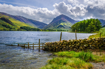 A view of Fleetwith Pike showing Buttermere Lake. 