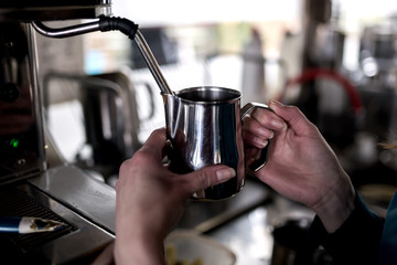 Barista Coffee Maker Machine Grinder Portafilter Concept