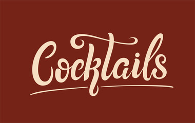 Cocktails menu title