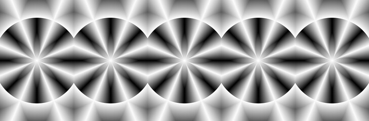 Digital art, abstract three-dimensional symmetrical objects with soft lighting, Germany