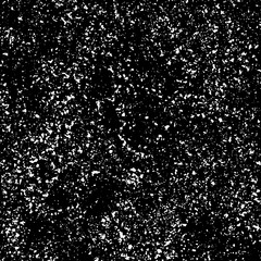 White Grainy Texture Isolated On Black Background. Dust Overlay. Light Coloured Noise Granules. Snow Vector Elements. Digitally Generated Image. Illustration, Eps 10.