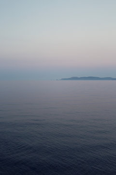 misty morning on the sea