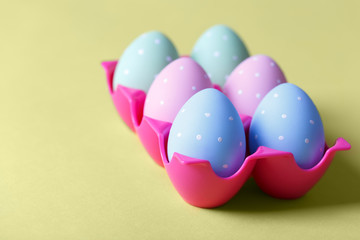 Painted colorful Easter eggs